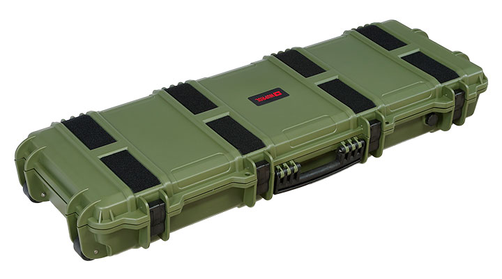 Nuprol Large Hard Case Waffenkoffer / Trolley 109 x 39,5 x 16 cm Waben-Schaumstoff oliv - Velcro Edition