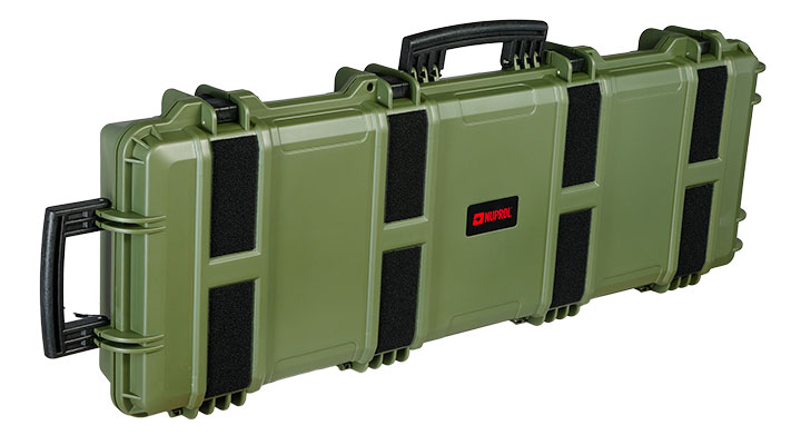 Nuprol Large Hard Case Waffenkoffer / Trolley 109 x 39,5 x 16 cm Waben-Schaumstoff oliv - Velcro Edition Bild 1