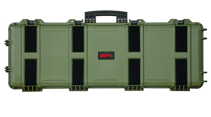 Nuprol Large Hard Case Waffenkoffer / Trolley 109 x 39,5 x 16 cm Waben-Schaumstoff oliv - Velcro Edition Bild 2