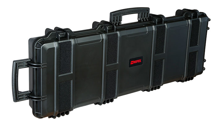 Nuprol Large Hard Case Waffenkoffer / Trolley 109 x 39,5 x 16 cm Waben-Schaumstoff schwarz - Velcro Edition Bild 1