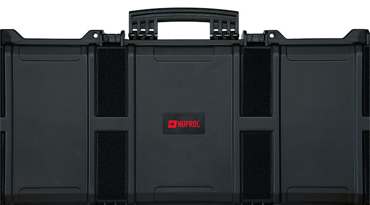 Nuprol Large Hard Case Waffenkoffer / Trolley 109 x 39,5 x 16 cm Waben-Schaumstoff schwarz - Velcro Edition Bild 10