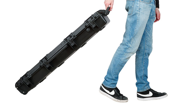 Nuprol Large Hard Case Waffenkoffer / Trolley 109 x 39,5 x 16 cm Waben-Schaumstoff schwarz - Velcro Edition Bild 11