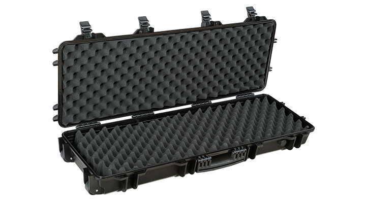 Nuprol Large Hard Case Waffenkoffer / Trolley 109 x 39,5 x 16 cm Waben-Schaumstoff schwarz - Velcro Edition Bild 5