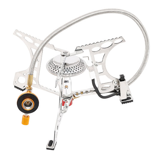 Fox Outdoor klappbarer Gaskocher mit Schlauch und Piezo-Z�ndung Bild 2