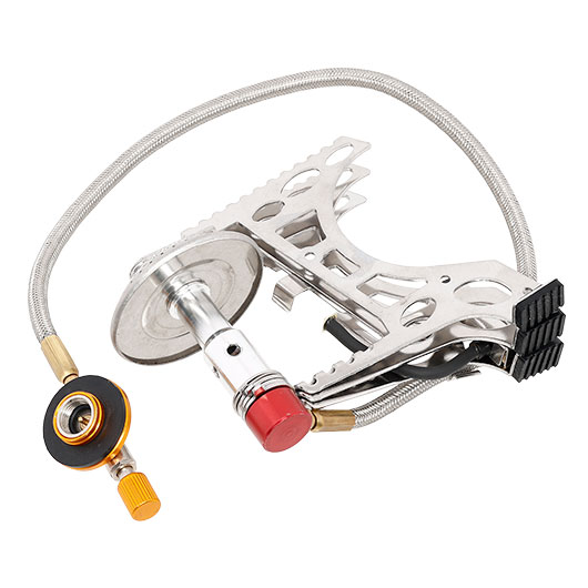 Fox Outdoor klappbarer Gaskocher mit Schlauch und Piezo-Z�ndung Bild 6