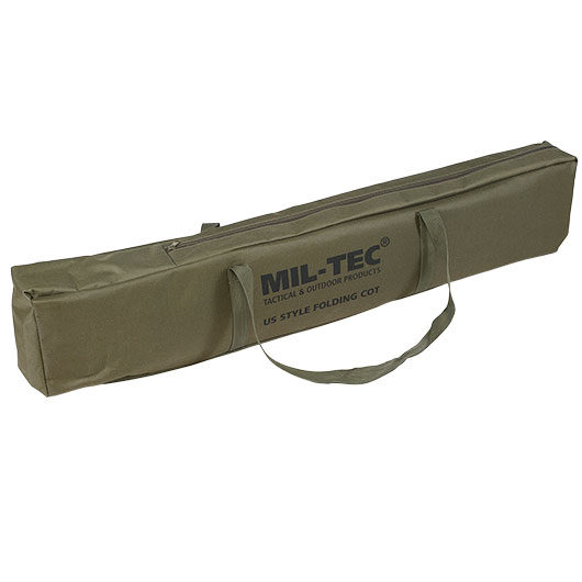Mil-Tec Feldbett US Typ Stahl 190 x 65 cm mit Tasche oliv Bild 2