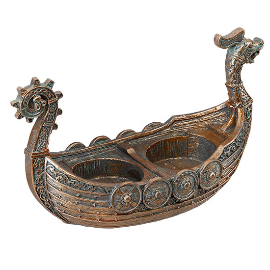 Vikingerschiff Drakkar mit Salz und Pfefferstreuer Bild 3