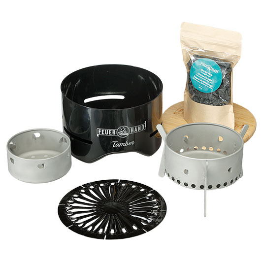 Feuerhand Tischgrill Tamber inkl. 140 g Kohle-Starterpack schwarz Bild 8