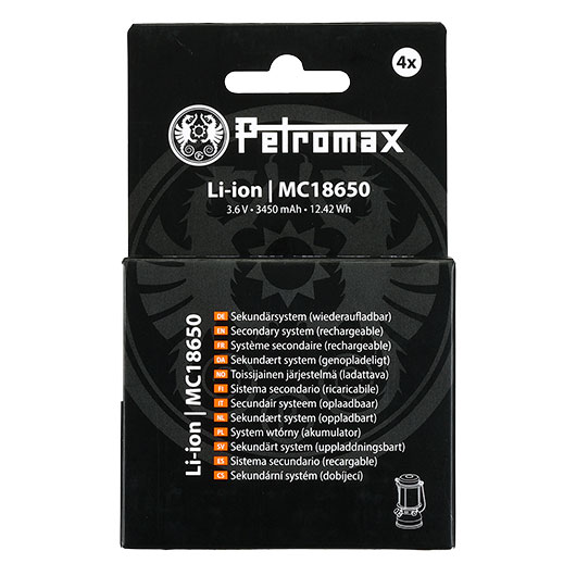 Petromax wiederaufladbare Lithium-Ionen-Akkus 18650 3,6 V 3450 mAh 4er Pack Bild 3