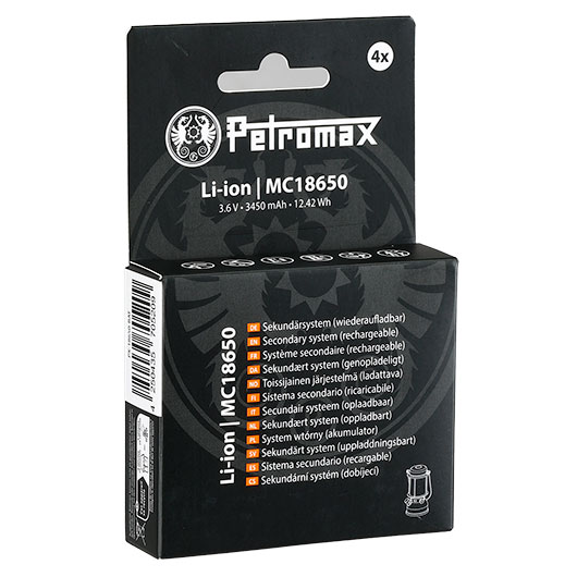 Petromax wiederaufladbare Lithium-Ionen-Akkus 18650 3,6 V 3450 mAh 4er Pack Bild 4