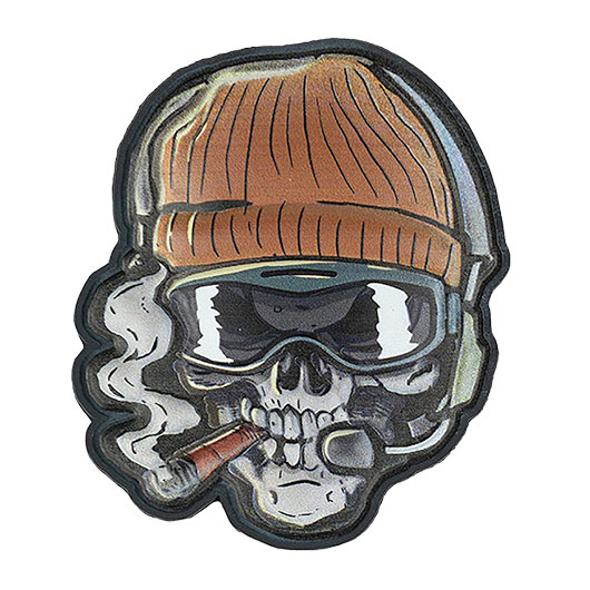 101INC 3D UVSkull Patch Totenkopf-Krieger mit Beanie Klettr�ckseite