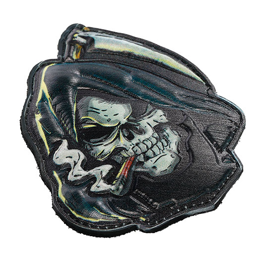 101INC 3D UV Skull Patch  Grim Reaper mit Klettr�ckseite Bild 3