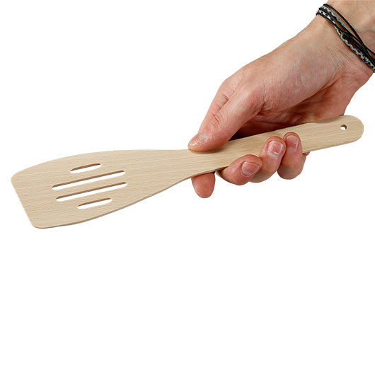 MFH Pfannenwender aus Buchenholz geschlitzt 28 cm Bild 2
