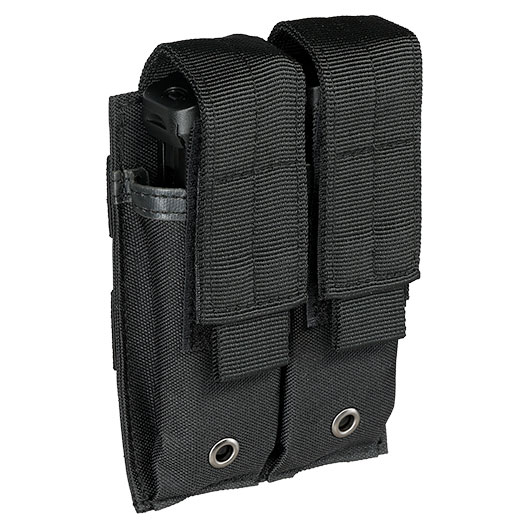 Romantac Universal Doppel-Pistolenmagazintasche Nylon mit Molle-Schlaufen schwarz Bild 3