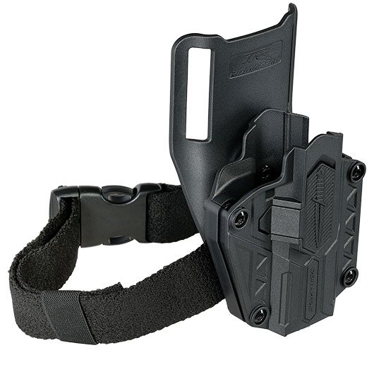 Romantac Modern Universal Tactical Holster Set mit Low Ride Plattform - f�r fast alle Full-Size / Compact Pistolen rechts schwar Bild 2