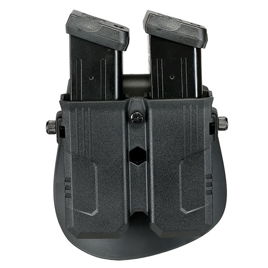 Romantac Universal Doppel-Magazinholster Polymer Paddle f. Single- / Double-Stack Magazine schwarz Bild 6