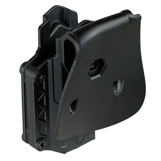 Romantac Universal Tactical Holster Polymer Paddle - f�r fast alle Full-Size / Compact Pistolen rechts schwarz - Modern Design Bild 5