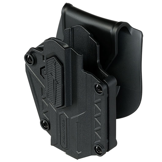 Romantac Universal Tactical Holster Polymer Paddle - f�r fast alle Full-Size / Compact Pistolen rechts schwarz - Modern Design Bild 7