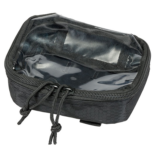 101 INC Organizer mit transparentem Deckel mit Molle-System schwarz