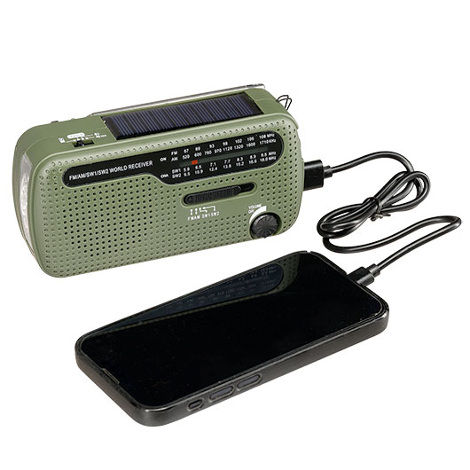 FOSCO mulitfunktionaes Notfallradio, Solar Batterien Handkurbel Bild 4