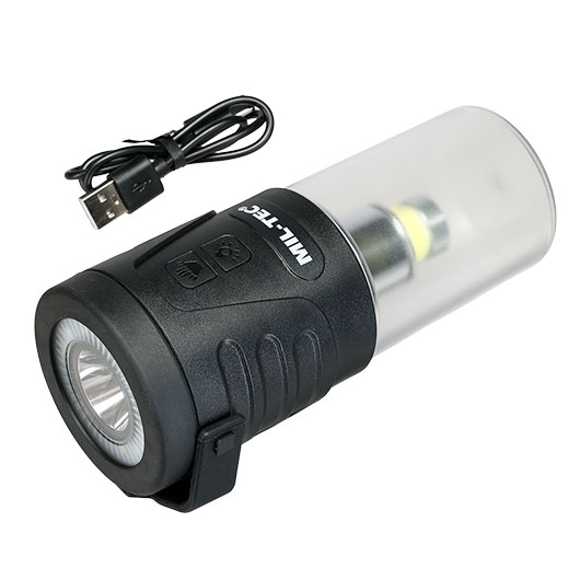 Mil-Tec Wiederaufladbare LED-Laterne mit Spot Licht Bild 2