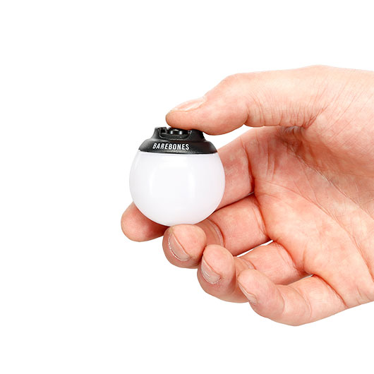 Barebones Mini Kugellaterne  � 4 cm wiederaufladbar wasserdicht wei� Bild 5