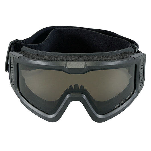 Nuprol Battle Visor Dual Lens Eye Protection Airsoft Helmbrille / Schutzbrille schwarz / rauch Bild 1