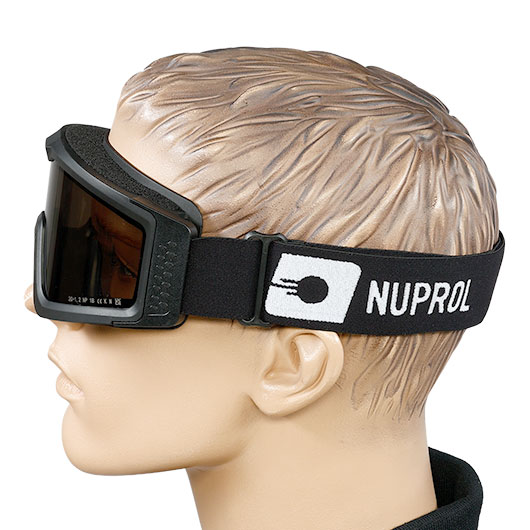Nuprol Battle Visor Dual Lens Eye Protection Airsoft Helmbrille / Schutzbrille schwarz / rauch Bild 6