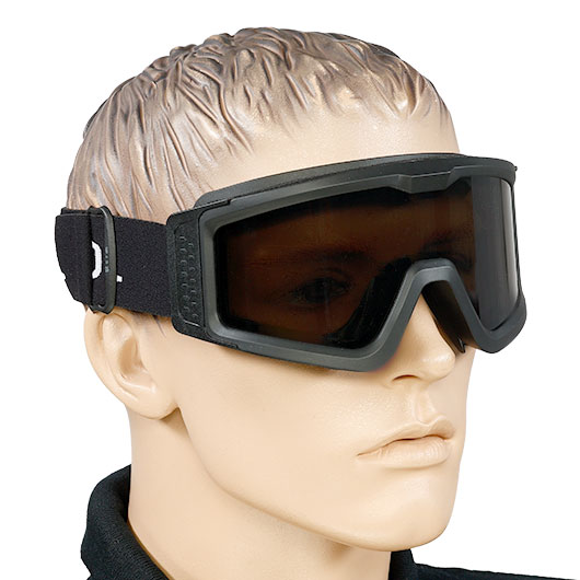 Nuprol Battle Visor Dual Lens Eye Protection Airsoft Helmbrille / Schutzbrille schwarz / rauch Bild 9