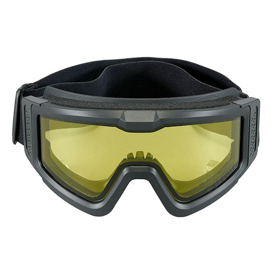 Nuprol Battle Visor Dual Lens Eye Protection Airsoft Helmbrille / Schutzbrille schwarz / gelb Bild 1