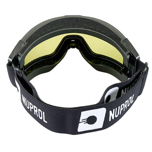 Nuprol Battle Visor Dual Lens Eye Protection Airsoft Helmbrille / Schutzbrille schwarz / gelb Bild 2