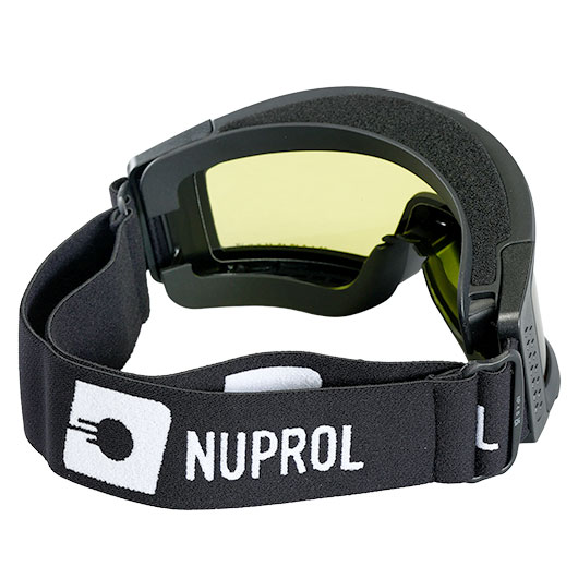 Nuprol Battle Visor Dual Lens Eye Protection Airsoft Helmbrille / Schutzbrille schwarz / gelb Bild 3