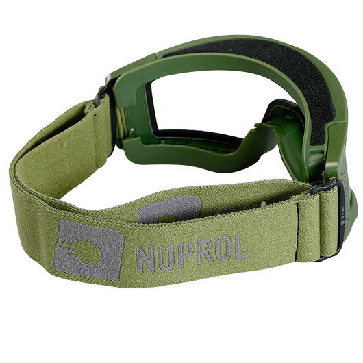 Nuprol Battle Visor Dual Lens Eye Protection Airsoft Helmbrille / Schutzbrille oliv / klar Bild 3