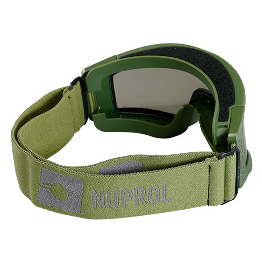 Nuprol Battle Visor Dual Lens Eye Protection Airsoft Helmbrille / Schutzbrille oliv / rauch Bild 3
