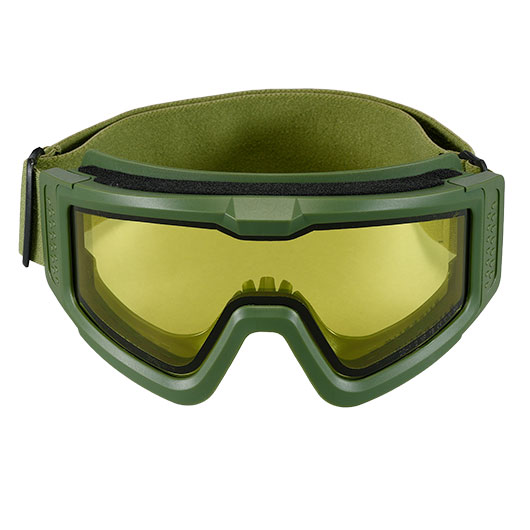 Nuprol Battle Visor Dual Lens Eye Protection Airsoft Helmbrille / Schutzbrille oliv / gelb Bild 1