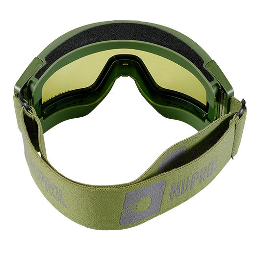 Nuprol Battle Visor Dual Lens Eye Protection Airsoft Helmbrille / Schutzbrille oliv / gelb Bild 2
