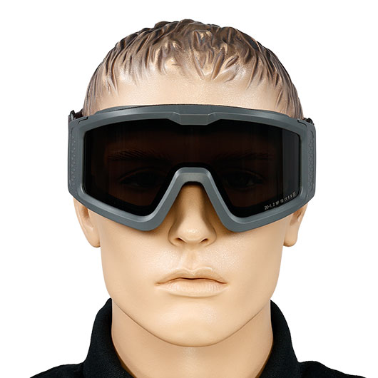 Nuprol Battle Visor Dual Lens Eye Protection Airsoft Helmbrille / Schutzbrille grau / rauch Bild 5