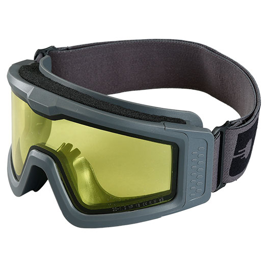 Nuprol Battle Visor Dual Lens Eye Protection Airsoft Helmbrille / Schutzbrille grau / gelb