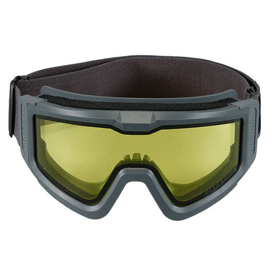 Nuprol Battle Visor Dual Lens Eye Protection Airsoft Helmbrille / Schutzbrille grau / gelb Bild 1