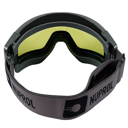 Nuprol Battle Visor Dual Lens Eye Protection Airsoft Helmbrille / Schutzbrille grau / gelb Bild 2