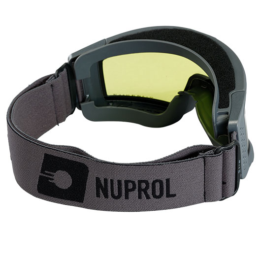 Nuprol Battle Visor Dual Lens Eye Protection Airsoft Helmbrille / Schutzbrille grau / gelb Bild 3