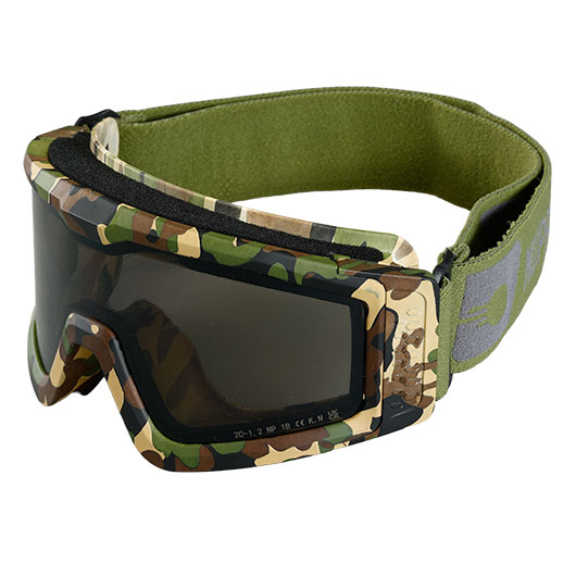 Nuprol Battle Visor Dual Lens Eye Protection Airsoft Helmbrille / Schutzbrille camo / rauch
