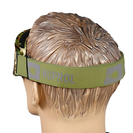 Nuprol Battle Visor Dual Lens Eye Protection Airsoft Helmbrille / Schutzbrille camo / rauch Bild 8