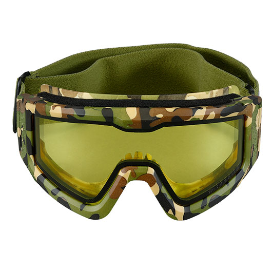 Nuprol Battle Visor Dual Lens Eye Protection Airsoft Helmbrille / Schutzbrille camo / gelb Bild 1