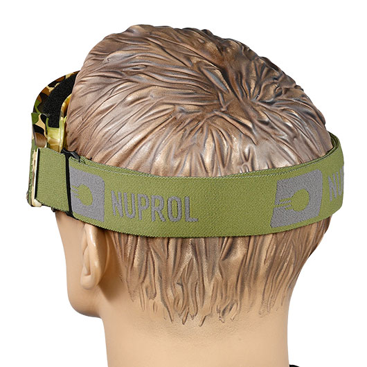 Nuprol Battle Visor Dual Lens Eye Protection Airsoft Helmbrille / Schutzbrille camo / gelb Bild 8