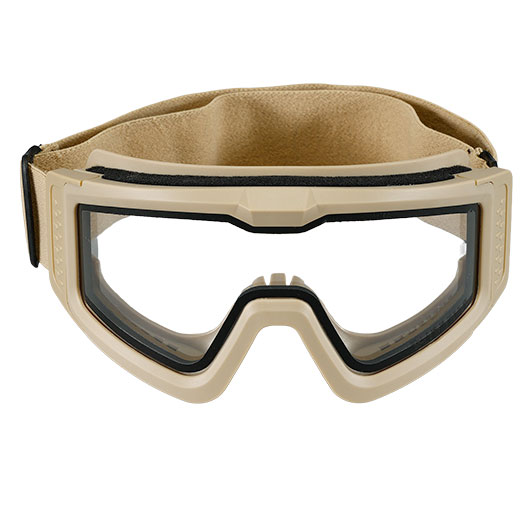 Nuprol Battle Visor Dual Lens Eye Protection Airsoft Helmbrille / Schutzbrille tan / klar Bild 1