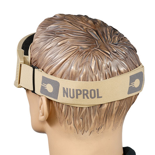 Nuprol Battle Visor Dual Lens Eye Protection Airsoft Helmbrille / Schutzbrille tan / klar Bild 8