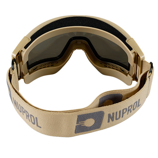 Nuprol Battle Visor Dual Lens Eye Protection Airsoft Helmbrille / Schutzbrille tan / rauch Bild 2