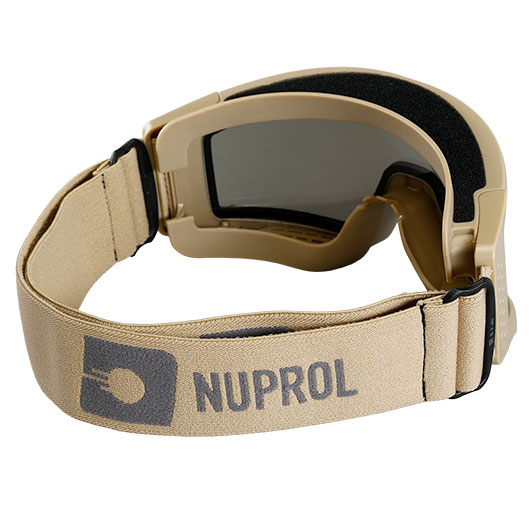 Nuprol Battle Visor Dual Lens Eye Protection Airsoft Helmbrille / Schutzbrille tan / rauch Bild 3