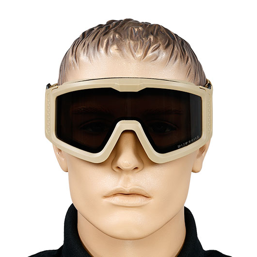 Nuprol Battle Visor Dual Lens Eye Protection Airsoft Helmbrille / Schutzbrille tan / rauch Bild 5